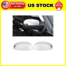 Chrome Pair Half Mirror Covers Compatible with 2007-2014 Chevy Silverado GMC Sie