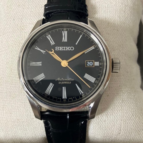 SEIKO Presage Urushi SARX029 Black Lacquer Dial Dress Watch - ...