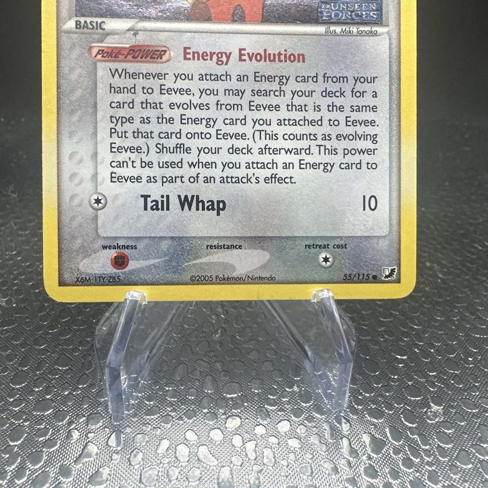 Pokemon Eevee EX Unseen Forces Reverse Holo Card 55/115 TCG - Image 4 of 4