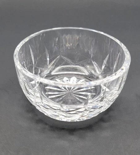 Waterford Lismore Pattern Clear Cut Crystal 4" Diameter Round Vintage Bowl