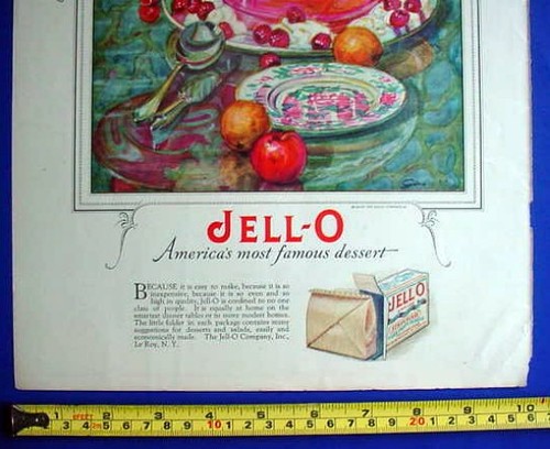 Vintage 1926 JELL-O Dessert Food Kitchen Décor Ephemera 20's Print Ad - Picture 3 of 8