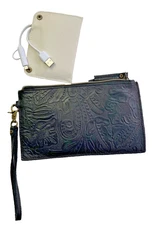 American Leather Essential Power Wristlet W/Portable USB Charging Power Bank