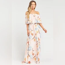 Show Me Your MuMu Hacienda Maxi Dress XXL in Paradise Found Pink Tropical