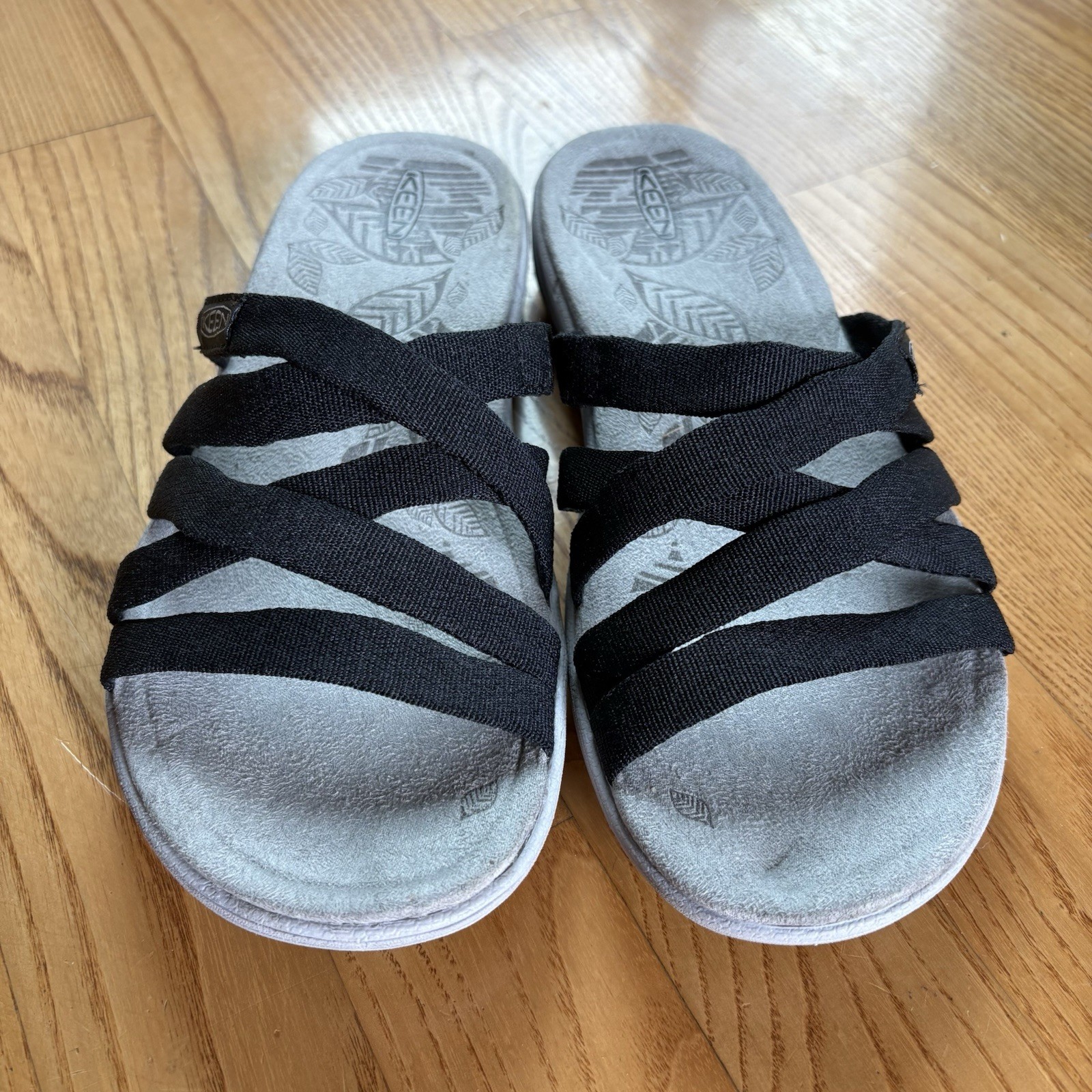 KEEN Damaya Slides sandali neri donna taglia 6 5 neri con fondo grigio slip on