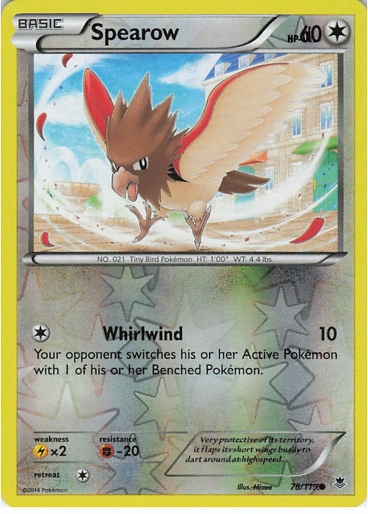 Spearow Reverse Holofoil Common XY - Phantom Forces 78/119 NM