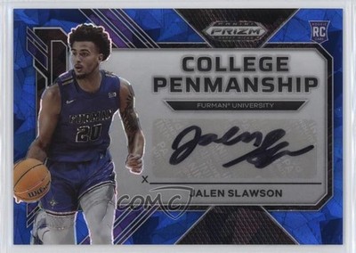 2023-24 Panini Prizm Draft Picks Blue Ice 4/75 Jalen Slawson Rookie Auto RC 0v2h
