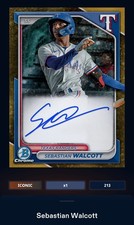 24 Topps Bunt DIGITAL Bowman Speckle Gold Signature ICONIC Sebastian Walcott