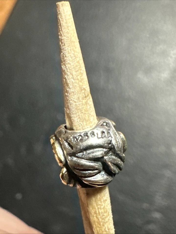Cuentas de flores Trollbeads plata 925 oro de 18 quilates de Lise Aagaard retiradas Foto 2 de 4