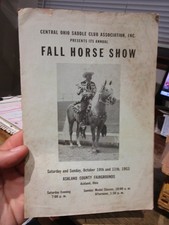 1953 Ashland County Ohio Central Ohio Saddle Club Horse Show Program Roundup Old