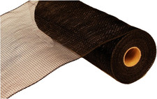 Deco Poly Mesh Ribbon - Chocolate Brown Non Metallic - 10 Inch X 30 Feet