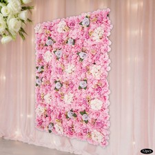 12 Pcs Artificial Flower Wall Panels, Artificial Flowers Wall Panel for Wedding