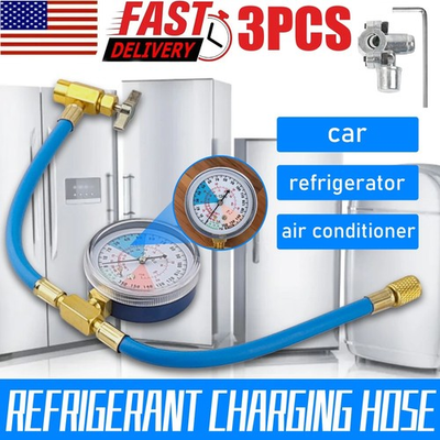#ad BPV31 Piercing Tap Valve Kit Refrigerator Fluoridation Pressure Gauge AP4502525 $16.89