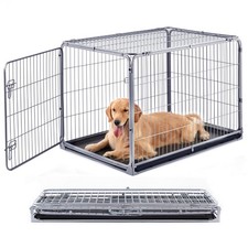Collapsible Dog Crate for Large Dogs - 42 inch Escape Proof Metal Dog Kennel ...