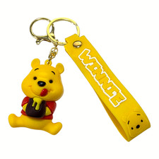 Disney Winnie The Pooh 3D Cartoon PVC Keychain Key Ring Handbag Free Shipping