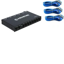 Memphis Audio EQL7 EQ + 3 Pcs Audiobank LRC-17FT RCA Cables Bundle