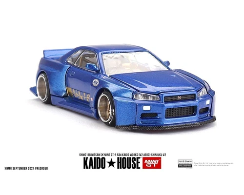 Kaido House Mini GT 1:64 Nissan Skyline GT-R (R34) V2 Aero) SHINJUKU V2 KHMG158