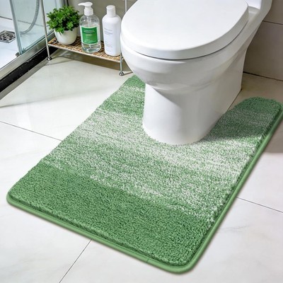 WC Vorleger mit Ausschnitt, 50 x 60 cm Super Weich Dicker WC Teppich,