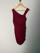 NWT CIDER  Burgundy One Shoulder Drop Maxi Dress Womens XL. Side Zip