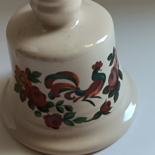 Vintage Ceramic Bell with Rooster and Flower Design - Picture 7 of 17