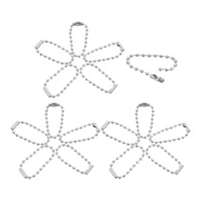 100pcs Beaded Ball Chains for DIY Crafts Metal Beaded Chains for Keychains