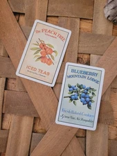 Vintage Midcentury Advertising Playing Cards, Peach Blueberry, Swap Trade Card