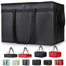 CIVJET Insulated Food Delivery Bag, XXXL Insulated Reusable Grocery Cooler/Hot B