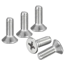 M4-0.7x12 Flat Head Machine Screws -200pcs -304 Stainless Steel -Silver
