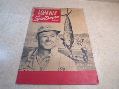 1954 Ashaway Line & Twine Sportsman Fishing Magazine Ted Williams Ad Fly Lure 