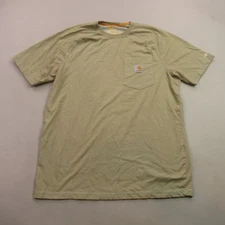 Carhartt Shirt Mens Medium Short Sleeve Crew Neck Beige Relaxed Lightweight