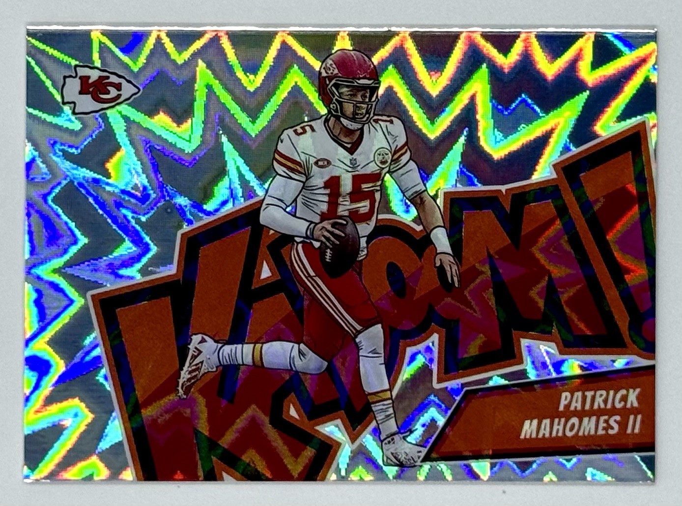 2024 Panini Absolute Football Patrick Mahomes II #1 Kaboom Horizontal SSP Chiefs