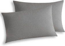 Standard Jersey Knit Pillowcases Set of 2, 100 Cotton Bed Pillow Cases Standard