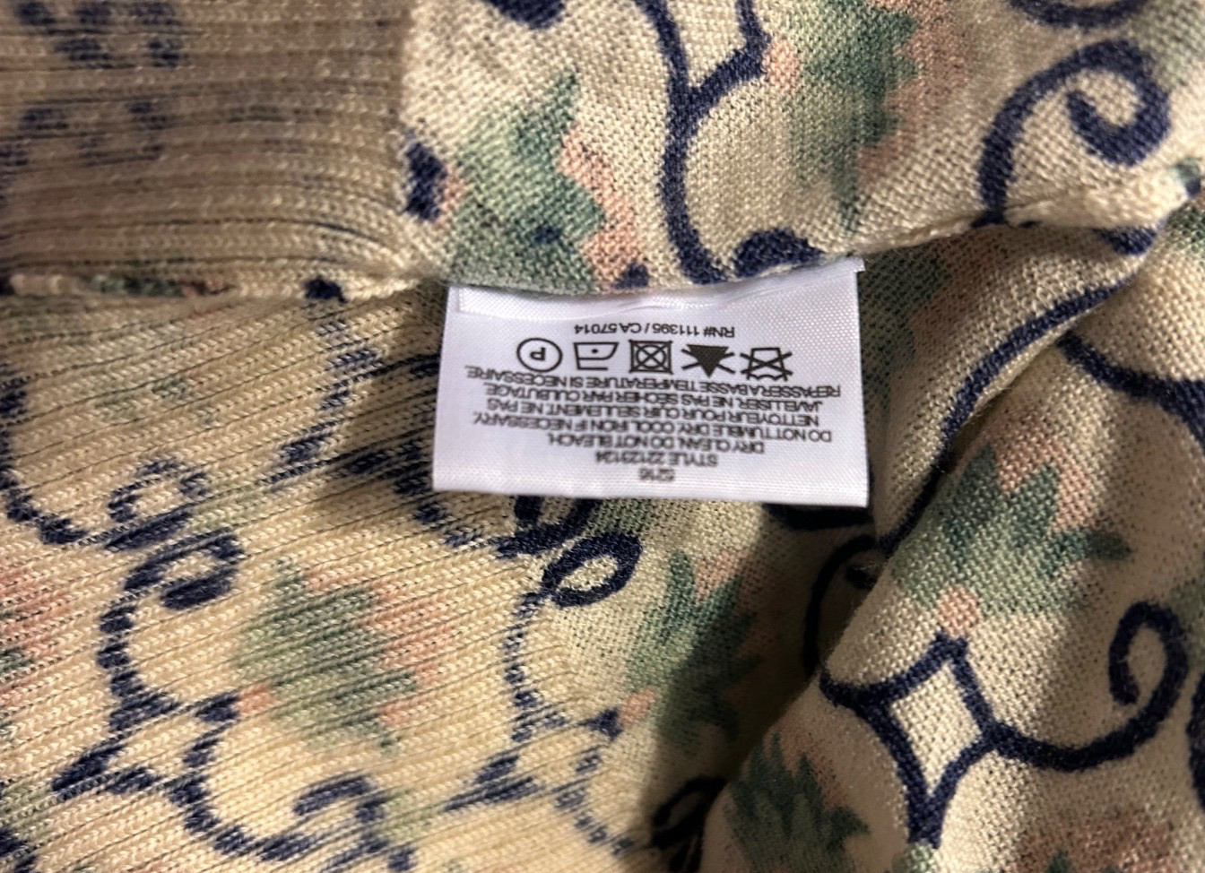 Tory Burch Lightweight 100% Wool Patterned Cardig… - image 8