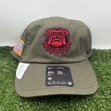 Nike Georgia Bulldogs Hat M/L Green Adjustable Strapback Club Cap USA Military