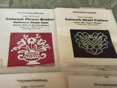 Complete 1-12 Baltimore Album Style Applique Cutwork Quil Patterns by Linda Pool - Picture 6 of 8