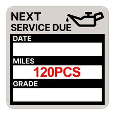 For Oil Change Sticker Static Cling Clear Stickers 120 Pcs 2x 2 Next Grey