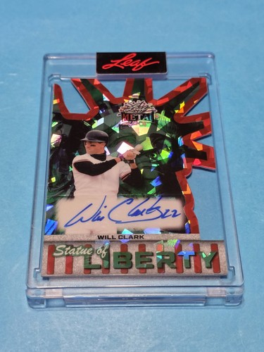 Will Clark 2026 LEAF Independence Day Auto # 1/1 Statue Of Liberty Cracked Ice