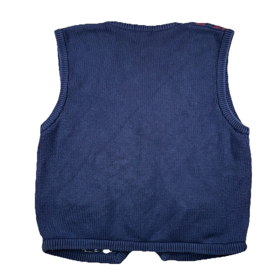 Chaleco Suéter Gant Vintage Estampado Geométrico Enmarcado a Mano Abuelo • Talla Grande Foto 4 de 4