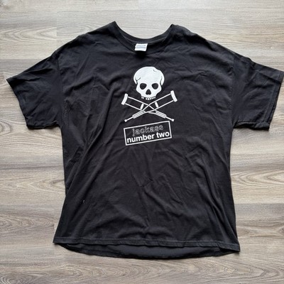 2006 Jackass Number Two MTV Skull Knoxville Movie Promo Graphic T Shirt Size 2XL