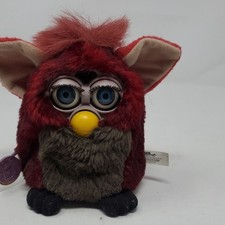 Rare Red Wolf Furby 1998 VINTAGE Blue Eyes