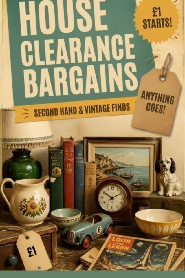 House Clearance Bargains - Second Hand & Vintage - Anything Goes!