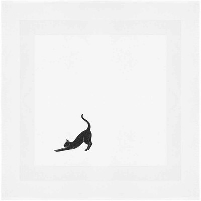 ''Katze Stretching'' Baumwolle Serviette/Esstuch (NK00047497)