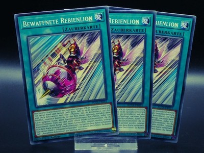 Yugioh Playset 3x Bewaffnete Rebienlion ROTA DE051/ Common/ Near Mint/ Deutsch