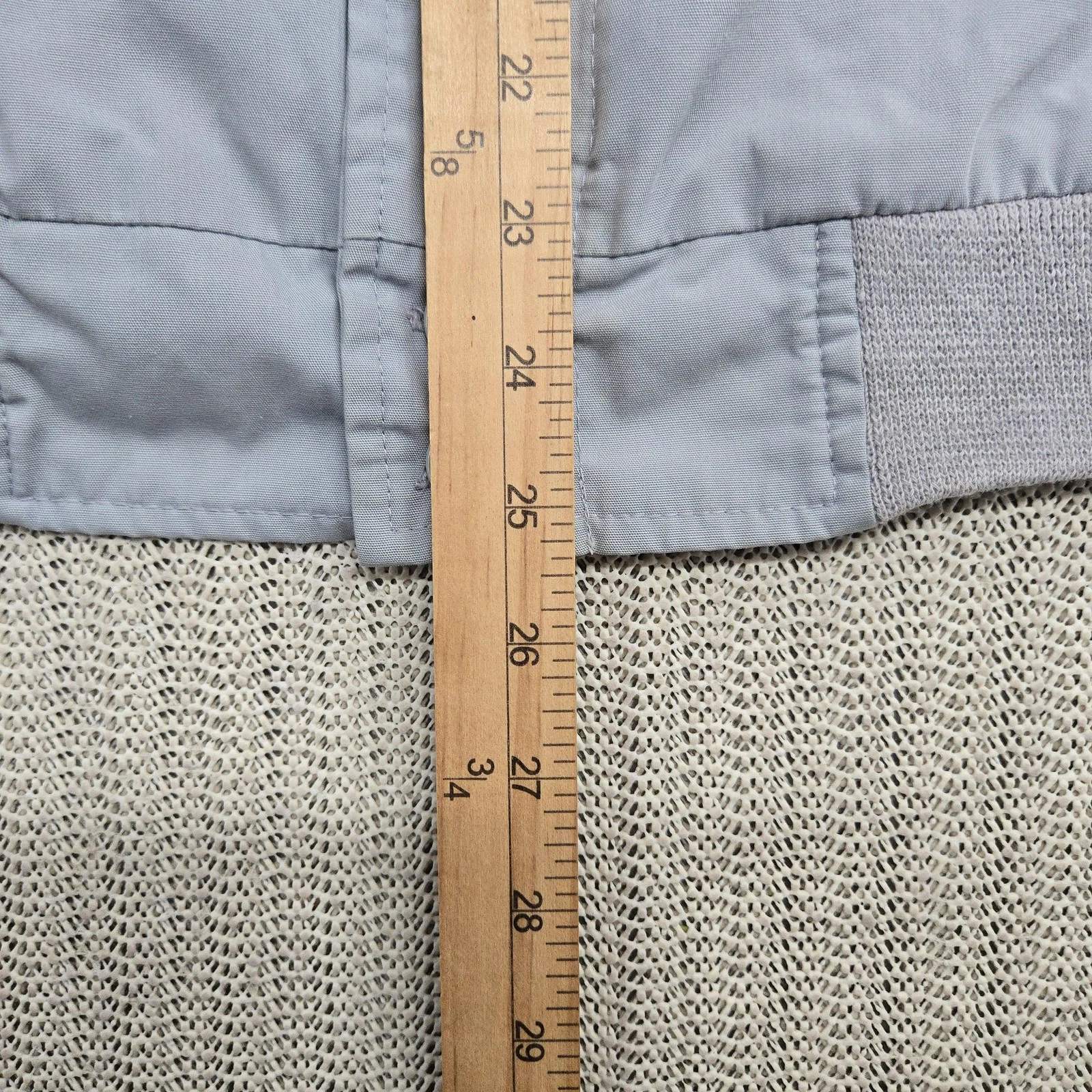 Vintage Current Seen Jacket Mens Large Gray Bomber Lightweight Zip Pockets 80s image 7