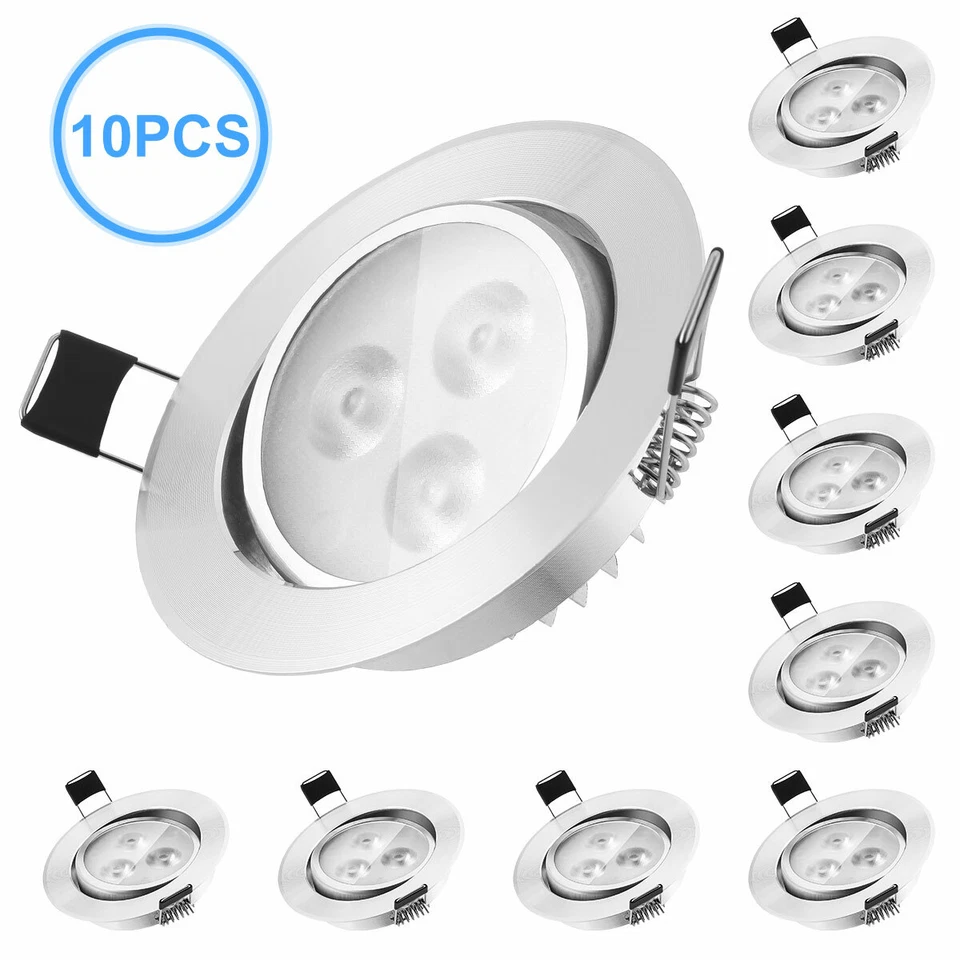 LED Einbauleuchten Einbaustrahler 230V ultraflach Deckenstrahler Spot Lampen Set - Bild 3 von 4