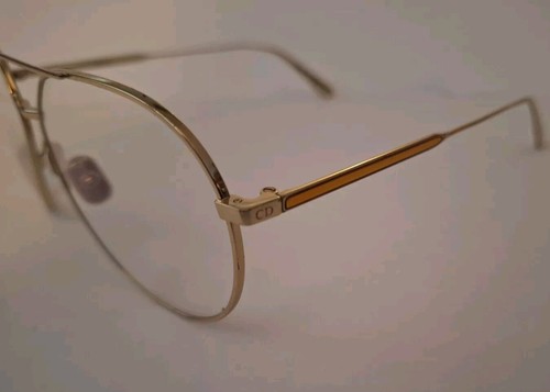 Christian Dior Aviator O Gem AU 8900 Eyeglass Frames DIOR Gold 58-12-145 - Picture 3 of 7