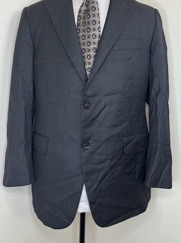 Hickey Freeman Loro Piana Mens Sport Coat Blazer Suit Jacket 39S 43" Gray USA - Picture 6 of 17