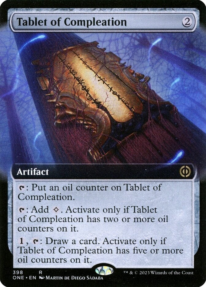 Phyrexia All Will Be ONE MTG Tablet of Compleation Extended Art Card-image