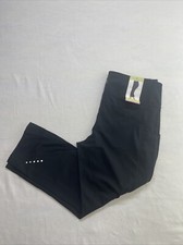 Tangerine Women's Black Active Capri Leggings w/Mesh Panel And Pockets Small New