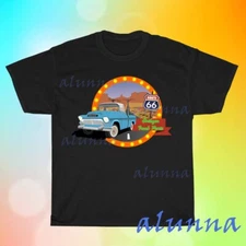 New Route 66 Antique Truck Parts Men's Black T-shirt 1 Funny Size S to 5XL
