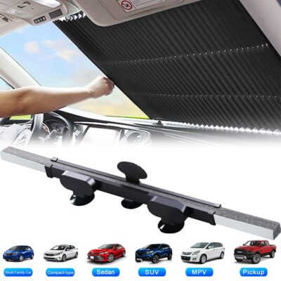 Retractable Car Windshield Sun Shade Auto Front Rear Window Visor UV Block Cover